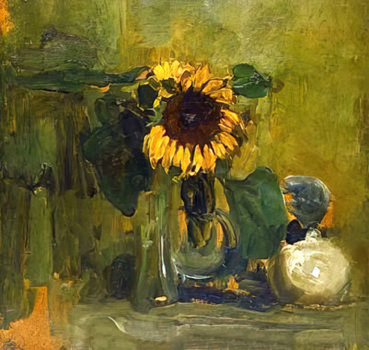 Piet Mondrian Early Art: The Evolution of a Modern Master - Still life with Sunflower by Piet Mondrian