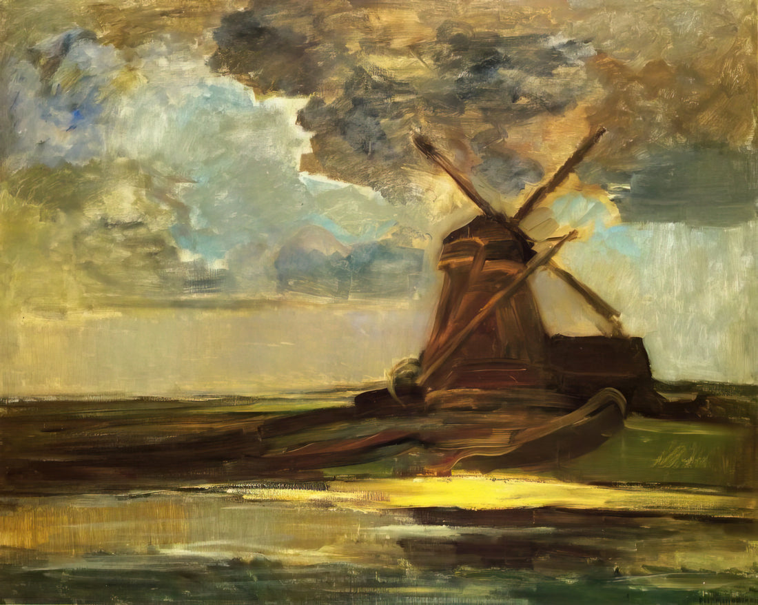 Piet Mondrian's Red Blue and Yellow: A Masterpiece of Modern Abstraction - Windmill in the Gein by Piet Mondrian