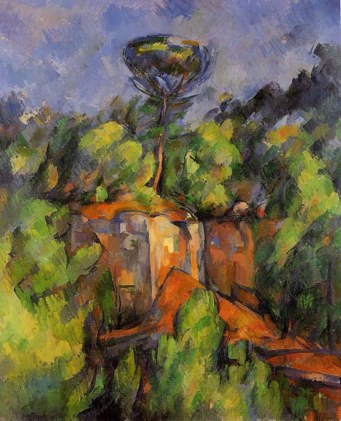 Poster Cézanne: The Definitive Guide to Paul Cézanne Art Prints - Bibemus Quarry by Paul Cézanne