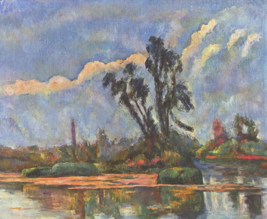 Poster Paul Cézanne: A Curator's Guide to His Iconic Art Prints - Bank of the Oise by Paul Cézanne