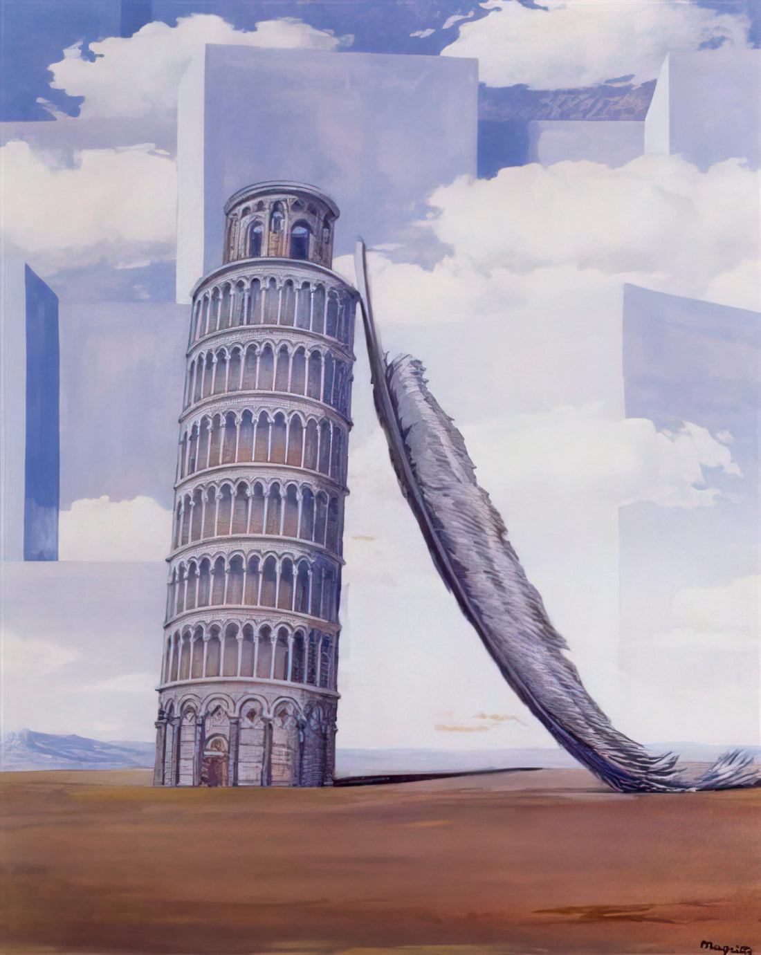 Poster René Magritte: Surrealist Iconography for Modern Spaces - MEMORY OF A JOURNEY 1955 by Rene Magritte
