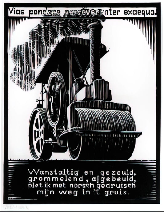 Puzzelman Escher: The Mathematical Artistry of Maurits Cornelis Escher - EMBLEMATA STEAMROLLER by MC Escher