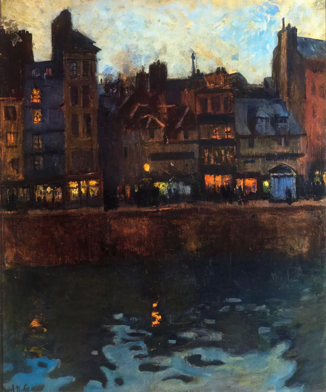 Raoul Dufy Original Paintings for Sale: A Collector's Guide to Acquiring His Joyful Masterpieces - PIER OF LE HAVRE IN THE EVENING 1901 by Raoul Dufy