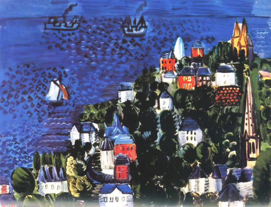 Raoul Dufy Posters & Prints: A Curator's Guide to Collecting Joyful Modern Art - VIEW OF SAINTE ADRESSE by Raoul Dufy