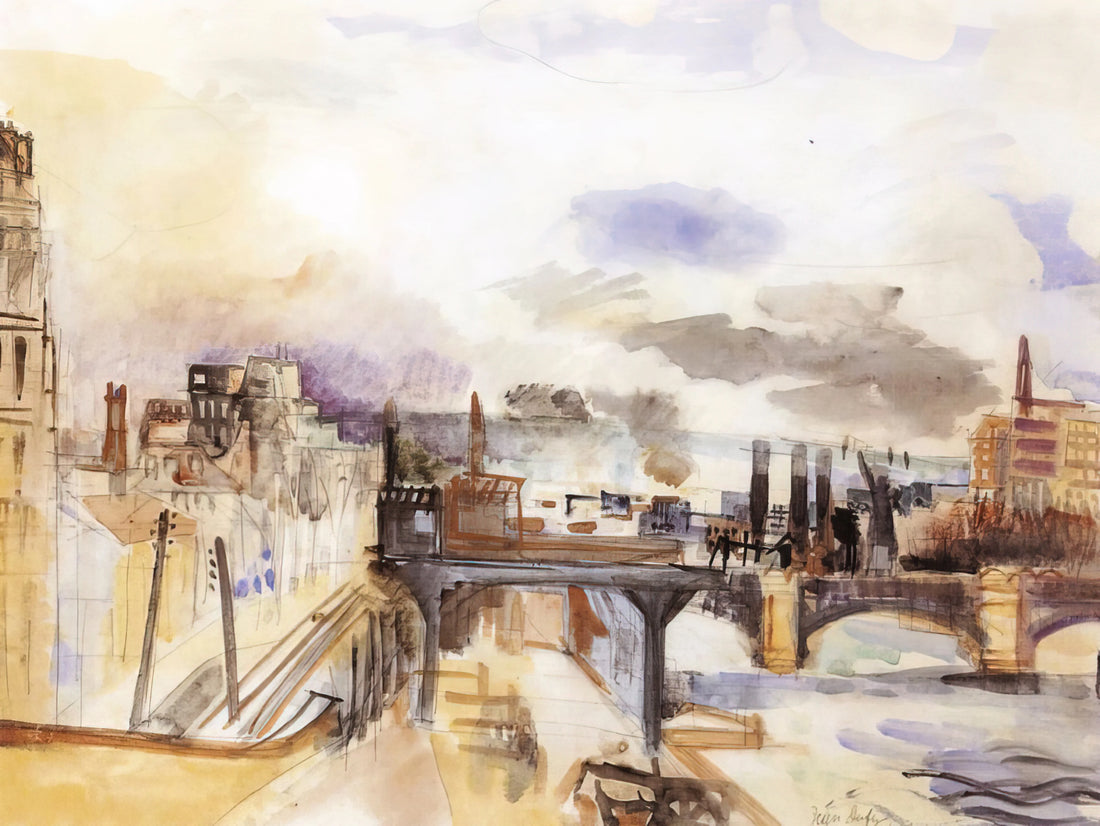 Raoul Dufy Posters: The Joyful Modernism of a Fauvist Master - PARISIAN BRIDGE 1922 by Raoul Dufy