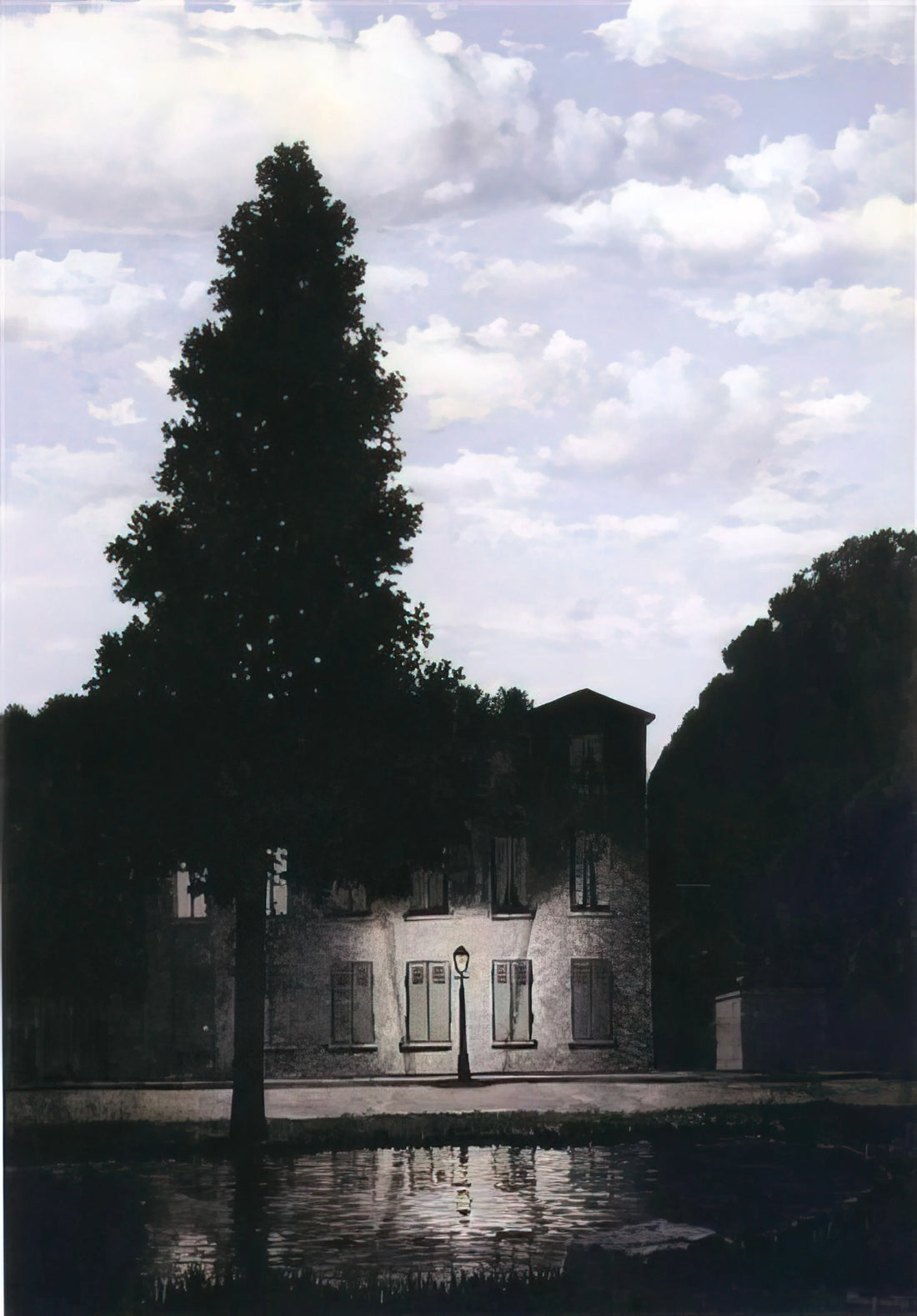 René Magritte Works: A Curator's Guide to the Surrealist Master's Iconic Paintings and Prints - THE EMPIRE OF LIGHTS 1954 by Rene Magritte