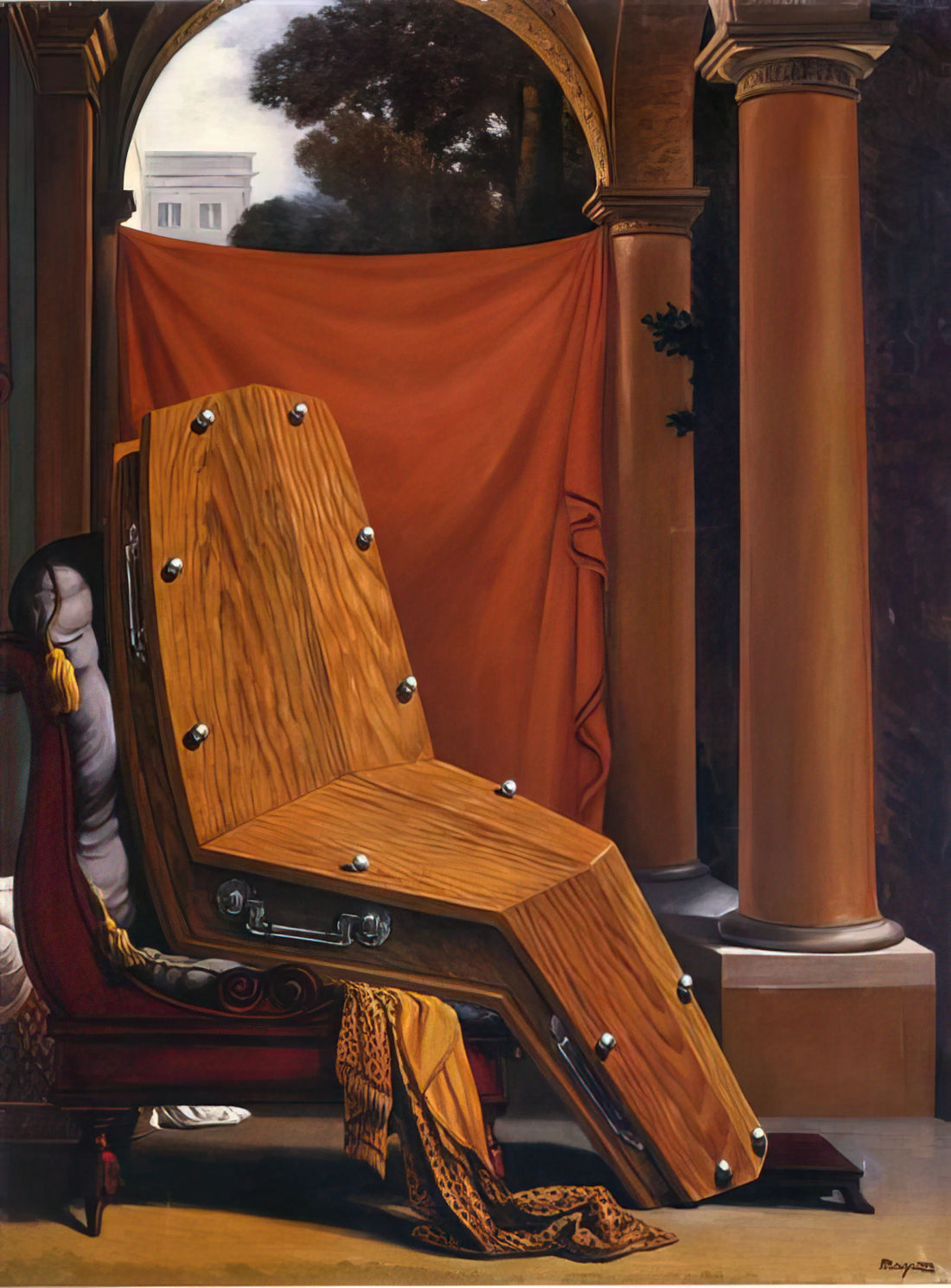 René Magritte: The Surrealist Master of Mystery and Meaning - PERSPECTIVE MADAME R%C3%A9CAMIER DE DAVID 1950 by Rene Magritte
