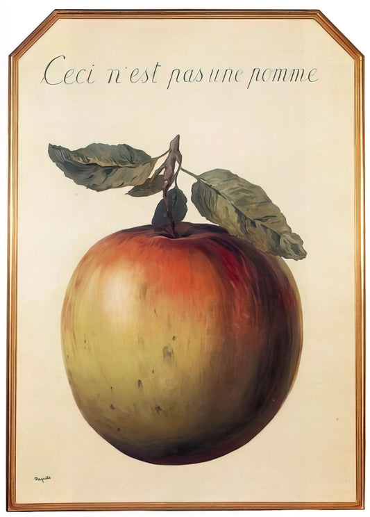 René Magritte's La Décalcomanie: Decoding the Surrealist Master's Enigmatic Technique - THIS IS NOT AN APPLE 1964 by Rene Magritte