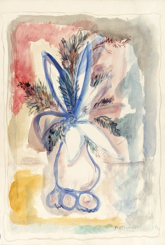 René Portocarrero: The Cuban Master of Color, Myth, and Modern Identity - FLOWER VASE 1942 by Rene Portocarrero