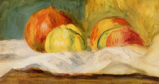 Renoir Canvas Art: The Joyful Legacy of Impressionist Mastery - Still Life with Apples and Pomegranates by Pierre-Auguste Renoir