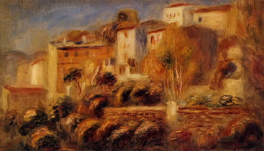 Renoir Drawings: The Intimate Foundation of Impressionist Mastery - Houses at Cagnes by Pierre-Auguste Renoir