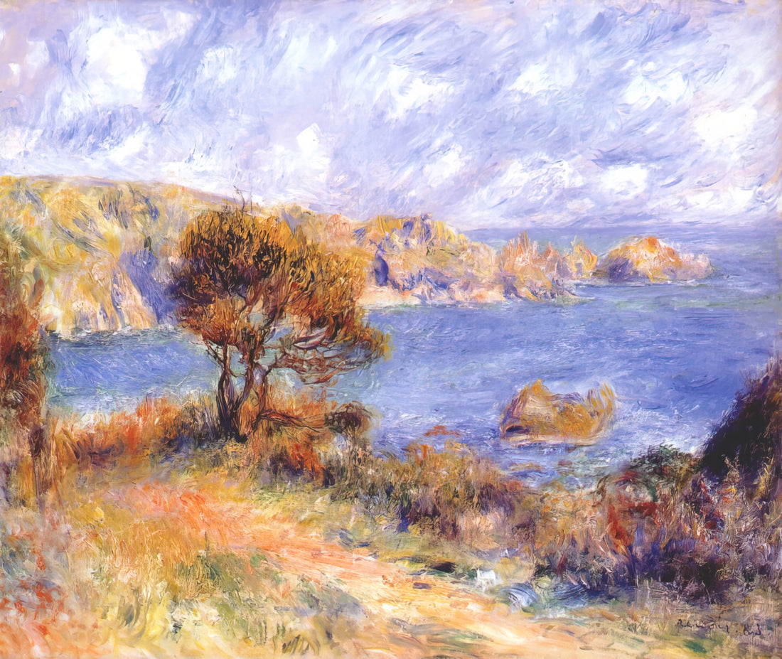 Renoir Poster: A Curator's Guide to the Impressionist Master's Most Cherished Works - View at guernsey by Pierre-Auguste Renoir