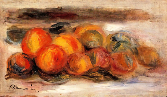 Renoir Sketches: The Intimate Foundation of an Impressionist Master's Vision - Still Life with Peaches by Pierre-Auguste Renoir