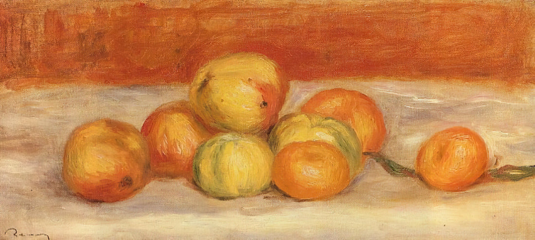 Renoir's Madame Henriot: A Portrait of Grace and Impressionist Mastery - Apples and Manderines by Pierre-Auguste Renoir