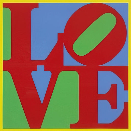 Robert Indiana Hope Print: A Symbol of Optimism in Pop Art - Heliotherapy Love by Robert Indiana