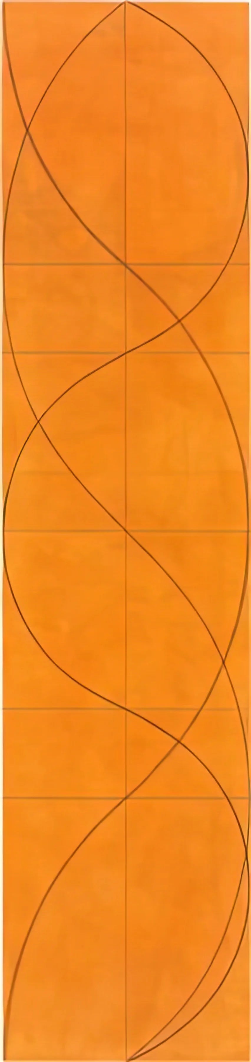 Robert Mangold Framed Canvas Print: Minimalist Mastery for Modern Spaces - COLUMN PAINTING 16 2004 by Robert Mangold