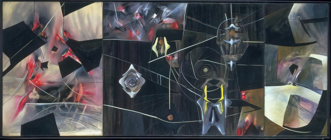 Roberto Matta Framed Canvas Print: A Surrealist Masterpiece for Your Collection - BLACK VIRTUE 1943 by Roberto Matta