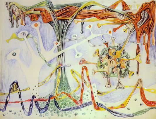 Roberto Matta Lithographs: A Journey Through the Surrealist Master's Graphic Universe - MORPHOLOGY 1937 by Roberto Matta
