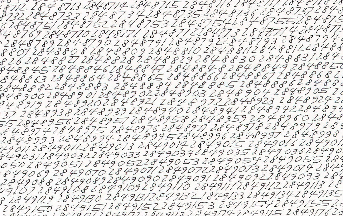 Roman Opalka Acrylic Print: The Conceptual Art of Counting Infinity - 19651 - ∞, Detail - Conceptual Art by Roman Opalka