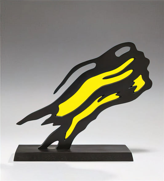 Roy Fox Lichtenstein: The Master of Pop Art and His Enduring Legacy - WEISMAN AWARD YELLOW BRUSHSTROKE 1991 by Roy Lichtenstein