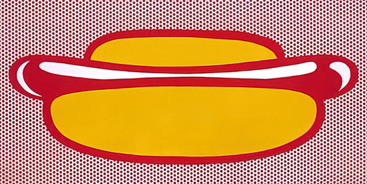 Roy Lichtenstein 1963: The Transformative Year That Defined Pop Art - HOT DOG 1964 by Roy Lichtenstein