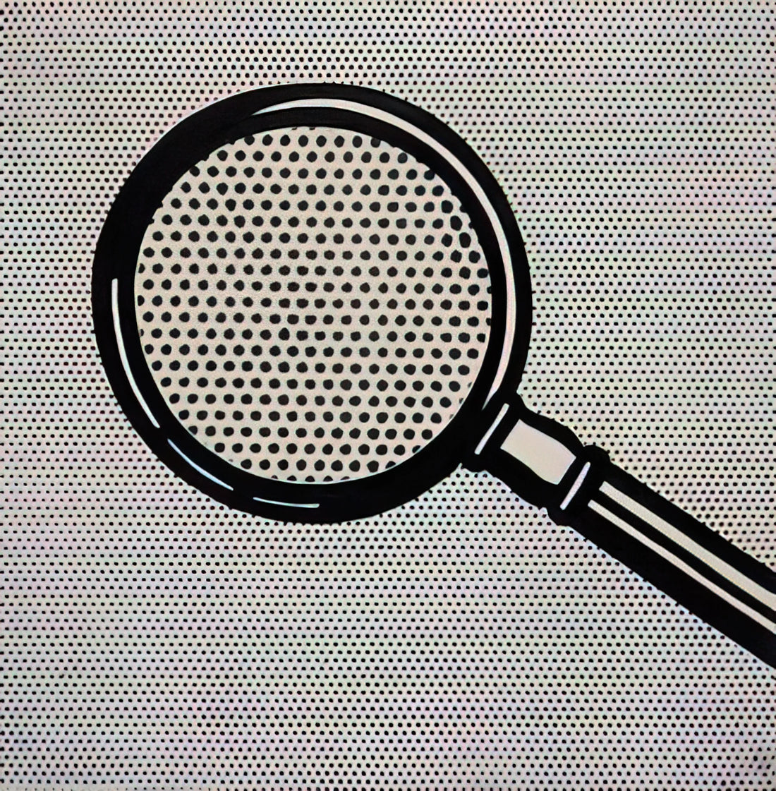 Roy Lichtenstein Canvas Art: Pop Art Masterpieces for Modern Collections - MAGNIFYING GLASS 1963 by Roy Lichtenstein