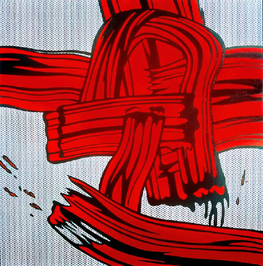 Roy Lichtenstein Drawings and Prints: The Pop Art Pioneer's Graphic Legacy - RED PAINTING BRUSHSTROKE 1965 by Roy Lichtenstein
