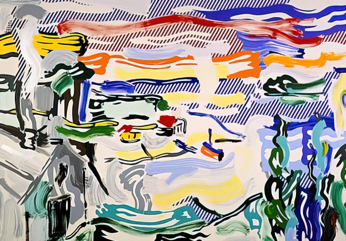 Roy Lichtenstein Inspired Art: A Guide to Pop Art Legacy and Modern Interpretations - COAST VILLAGE 1987 by Roy Lichtenstein