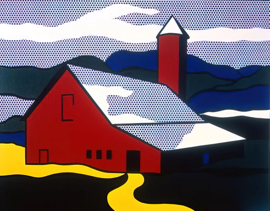 Roy Lichtenstein Pop Art Prints: A Collector's Guide to Iconic Ben-Day Dots and Comic Aesthetics - RED BARN II 1969 by Roy Lichtenstein