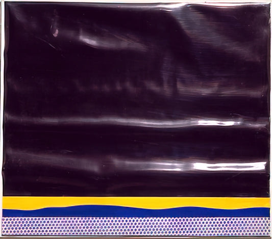 Roy Lichtenstein Pop Art: The Ben-Day Dots That Revolutionized Modern Visual Culture - YELLOW LANDSCAPE 1965 by Roy Lichtenstein