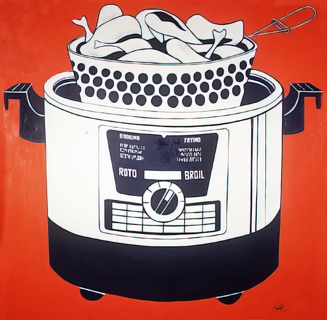 Roy Lichtenstein Posters for Sale: A Collector's Guide to Pop Art Masterpieces - ROTO BROIL 1961 by Roy Lichtenstein