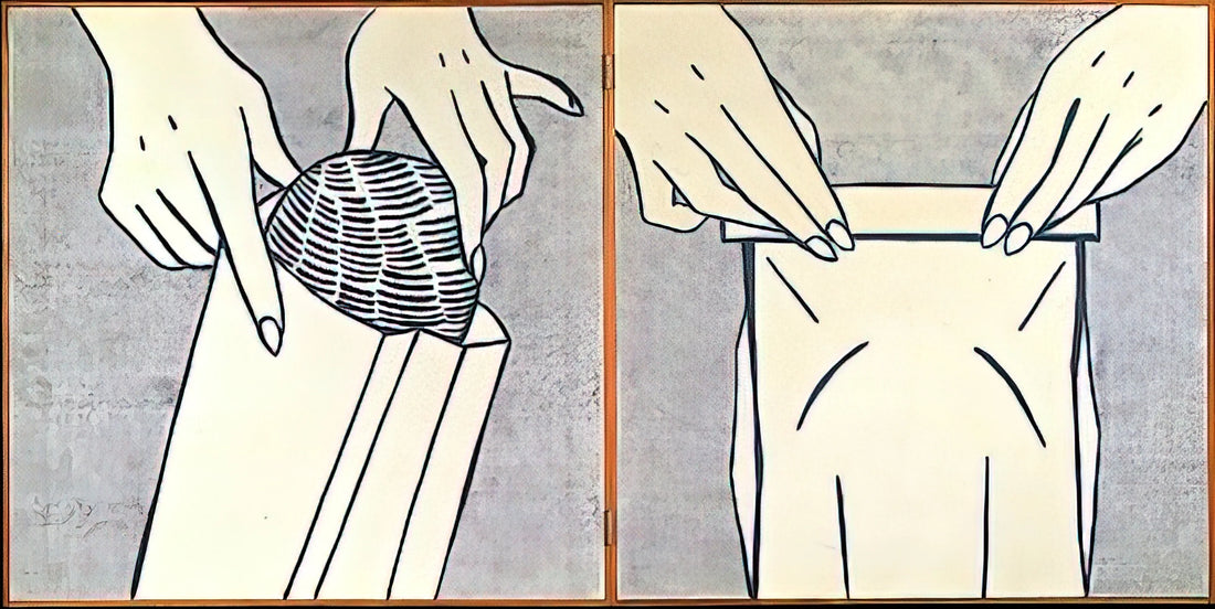 Roy Lichtenstein Reflections: The Artist's Late Mastery of Mirror and Meaning - BREAD IN BAG 1961 by Roy Lichtenstein