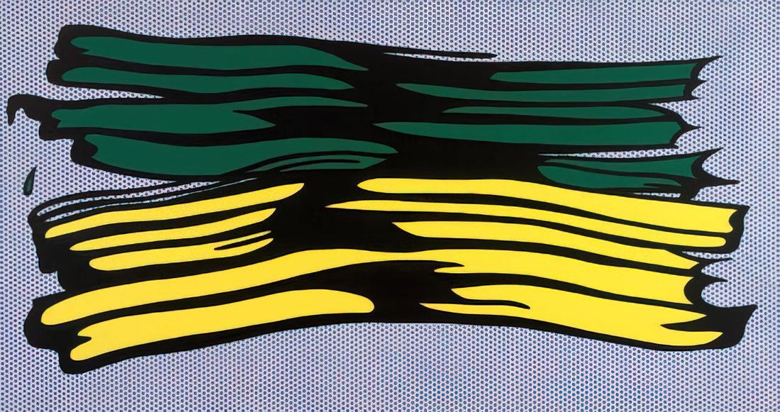 Roy Lichtenstein Sculpture: Pop Art's Bold Leap into Three Dimensions - YELLOW AND GREEN BRUSHSTROKES 1966 0 by Roy Lichtenstein