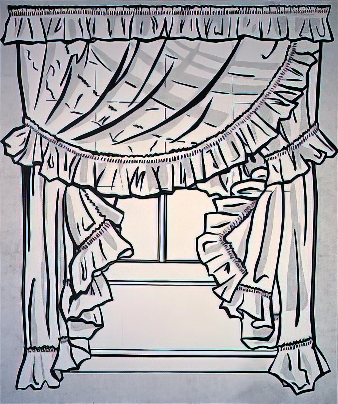 Roy Lichtenstein and WWII: How Military Service Shaped a Pop Art Pioneer - CURTAINS 1962 by Roy Lichtenstein