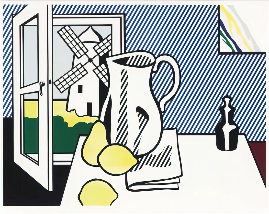 Roy Lichtenstein: The Painter Who Transformed Comic Strips into Fine Art - STILL LIFE WITH WINDMILL 1974 by Roy Lichtenstein