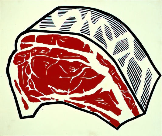 Roy Lichtenstein: The Pop Art Pioneer Who Transformed Comic Strips into Fine Art - STANDING RIB 1962 by Roy Lichtenstein
