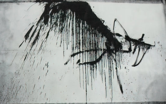 Salvador Dalí Clocks: The Surreal Symbolism of Melting Time - NIGHT IN THE HOTEL ABSTRACT IN BLACK AND WHITE by Salvador Dali