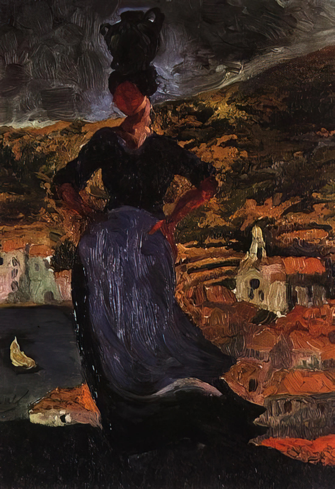 Salvador Dalí Flower Paintings: Surrealist Botany and Symbolic Blooms - PORTRAIT OF HORTENSIA by Salvador Dali