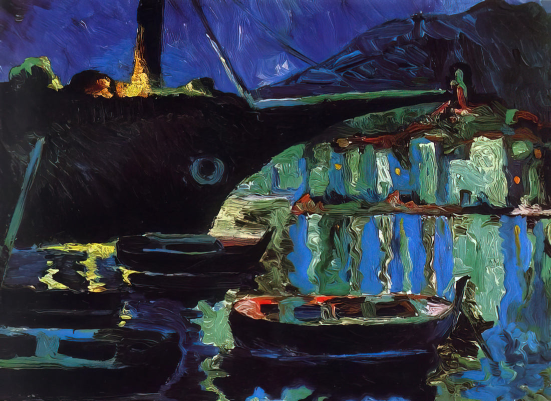 Salvador Dalí Woodblock Prints: The Divine Comedy as Surrealist Masterpiece - PORT OF CADAQUES NIGHT by Salvador Dali
