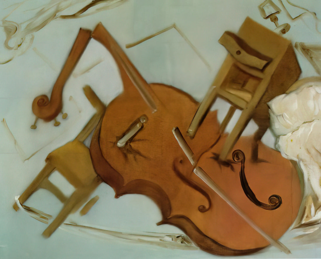 Salvador Dalí and Pop Art: The Surrealist's Unlikely Influence on Mass Culture - BED CHAIR AND BEDSIDE TABLE FEROCIOUSLY ATTACKING A CELLO by Salvador Dali