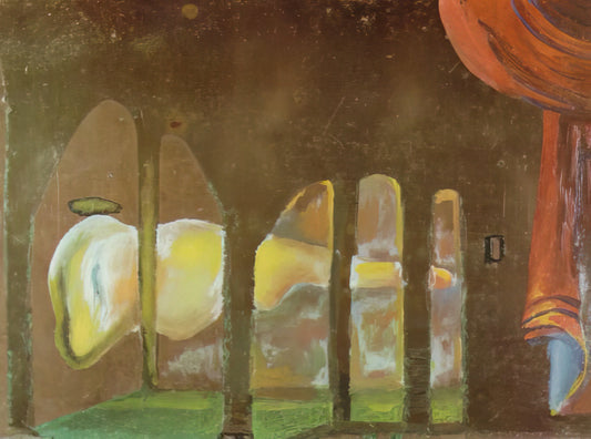 Salvador Dalí and the Marquis de Sade: A Surrealist Exploration of Desire and Transgression - GREAT TAPEWORM MASTURBATOR APPEARS BEHIND ARCADES by Salvador Dali