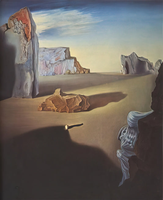 Salvador Dalí's Abraham Lincoln Print: A Surrealist Masterpiece of Optical Illusion - SHADES OF NIGHT DESCENDING by Salvador Dali