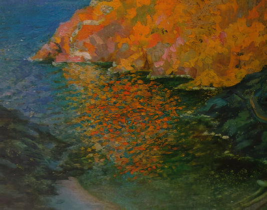 Salvador Dalí's Last Painting: The Final Masterpiece of a Surrealist Icon - SMALL ROCKY BAY OF NANS CADAQUES 1921 by Salvador Dali