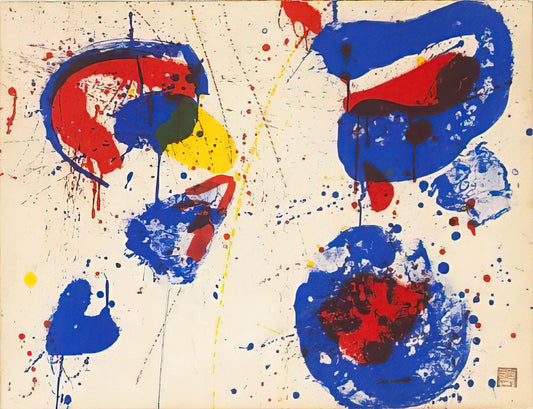 Sam Francis Watercolors: Exploring the Lyrical Abstraction of a Post-War Master - Hurrah for the Red, White, and Blue by Sam Francis