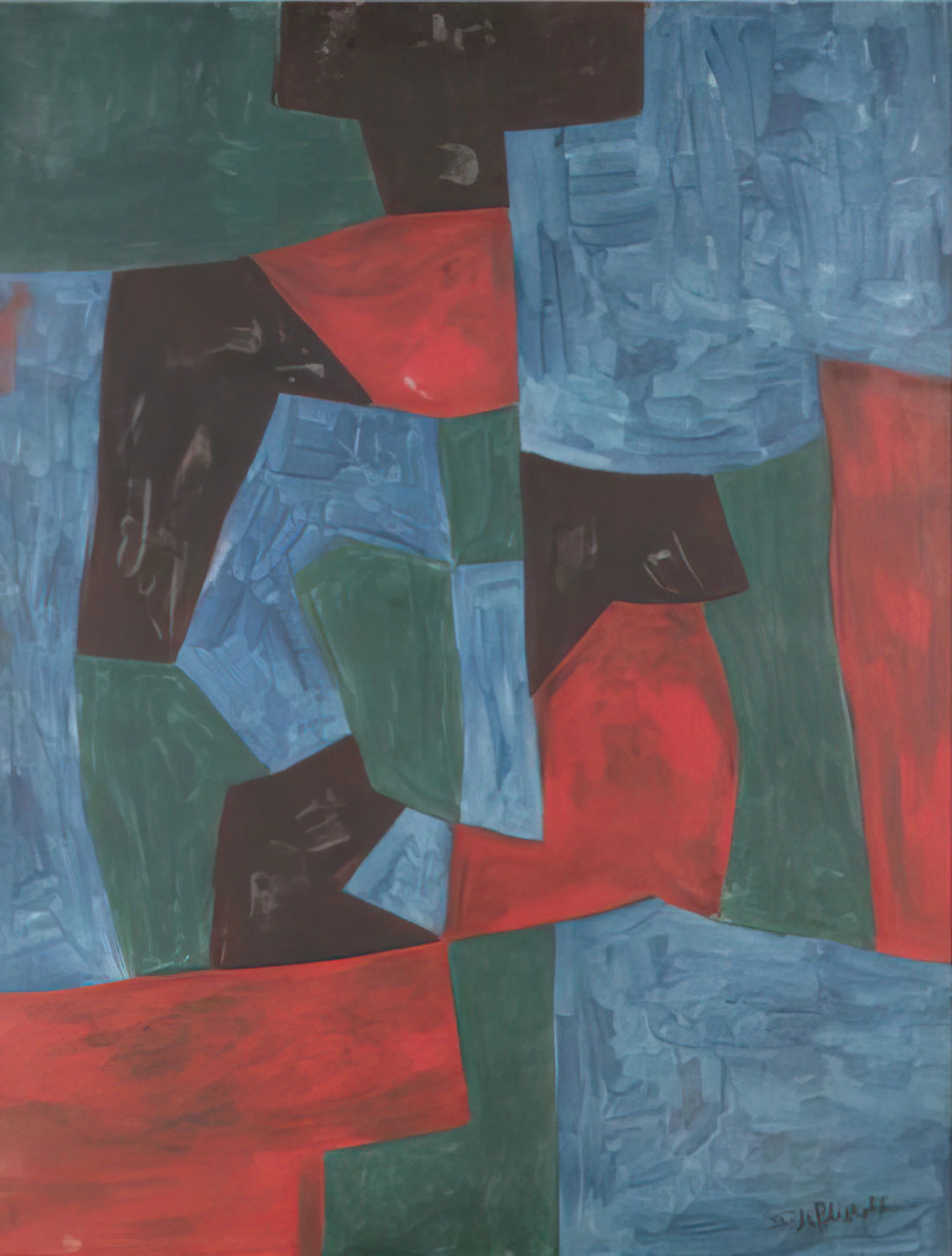 Serge Poliakoff Framed Art Print: A Collector's Guide to Abstract Masterpieces - Composition abstraite - 1958 by Serge Poliakoff