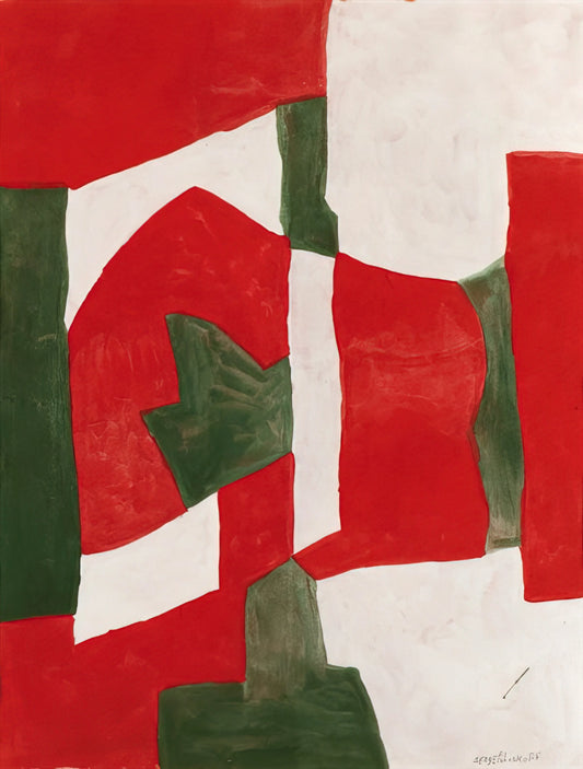 Serge Poliakoff Paintings: A Journey into the Soul of Post-War Abstraction - Untitled - Tachisme by Serge Poliakoff