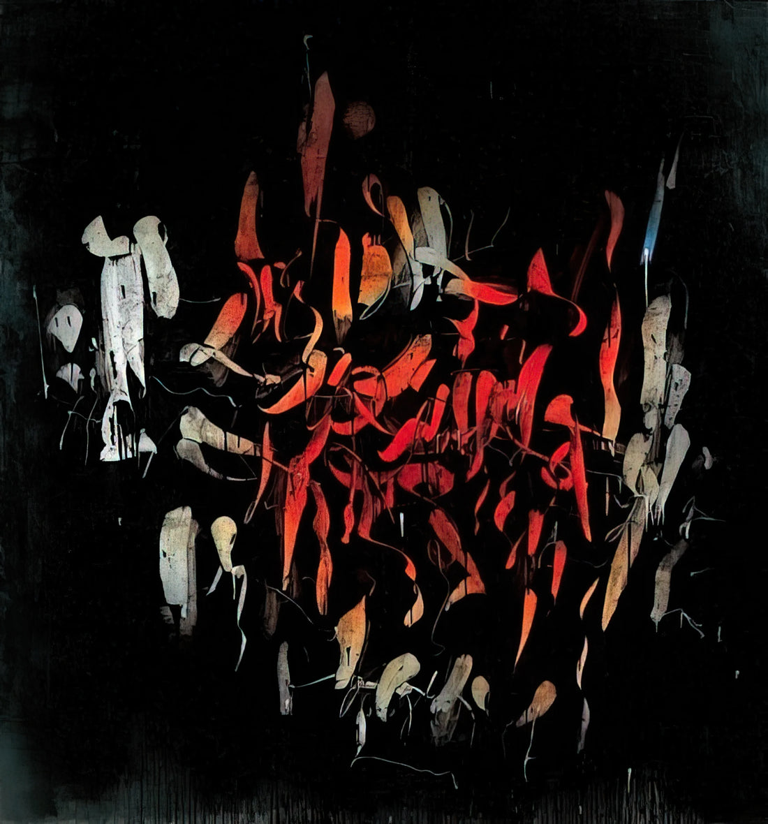 Simon Hantai Canvas: Unfolding the Revolutionary Pliage Technique in Modern Art - À Gerald Manley Hopkins - 1958 by Simon Hantai