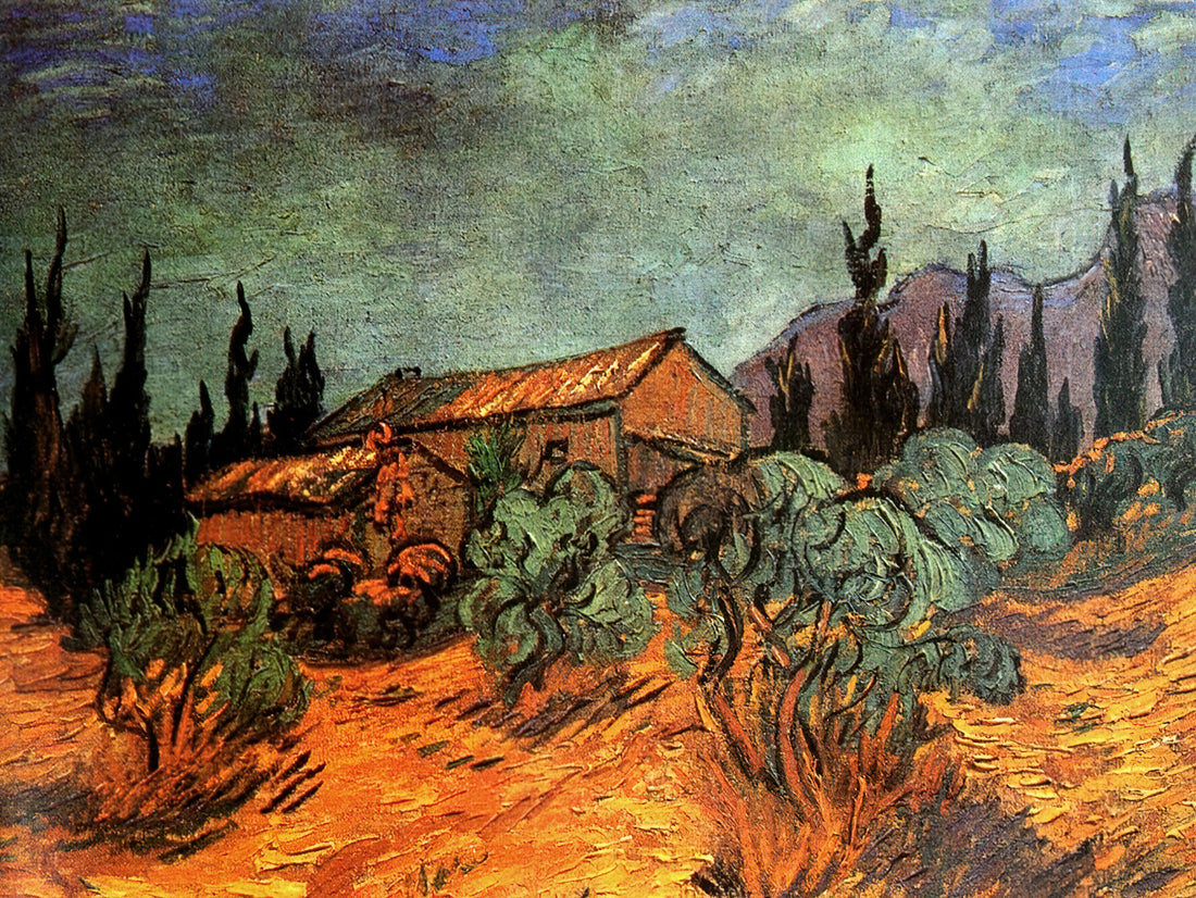 Skull of a Skeleton with Burning Cigarette: Van Gogh's Subversive Masterpiece - Wooden Sheds by Vincent van Gogh