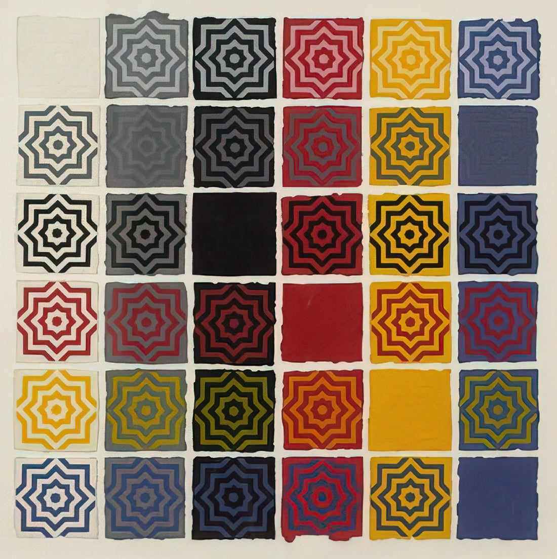Sol LeWitt Canvas: The Conceptual Art Pioneer's Enduring Legacy in Print - Stars 8 Pointed by Sol LeWitt