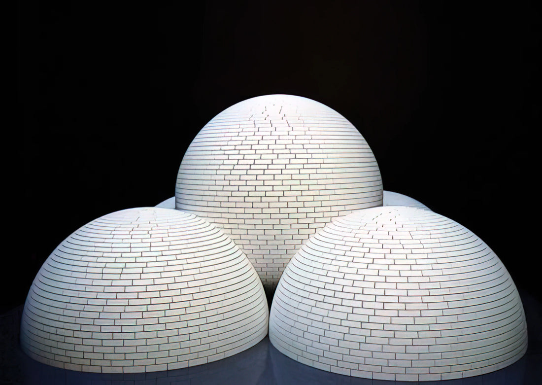 Sol LeWitt at SFMOMA: Conceptual Art's Enduring Legacy in Museum Collections - Model for Brick Structure four domes and a sphere by Sol LeWitt